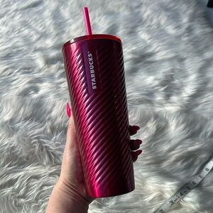 Starbucks’s.  Valentines Day Pink swirl Tumbler B ⭐️23